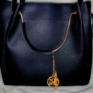 Badgley Mischka LARGE DOUBLE BAG W/ BM LOGO CHAIN